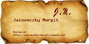 Jaloveczky Margit névjegykártya
